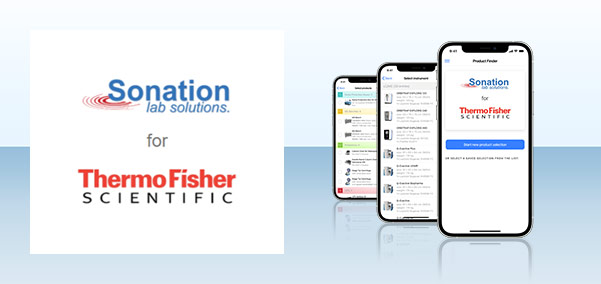 Teaser mit Vorschauseiten der Sonation Web-App für ThermoFisher Geräte